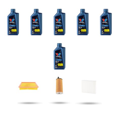 Kit tagliando 3 FILTRI e 6L OLIO compatibile con Toyota Verso 1.6 D-4D 82kw Dal 2014
