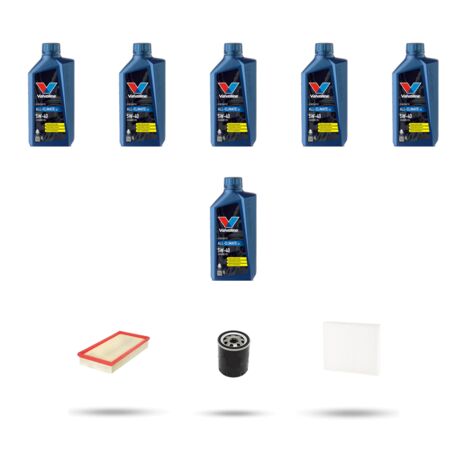 Kit tagliando 3 FILTRI e 6L OLIO compatibile con Volvo C70 I 2.0 20V 132Kw dal 1997 al 2005