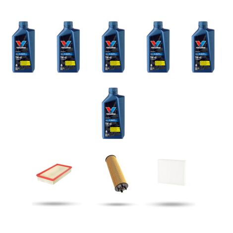 Kit tagliando 3 FILTRI e 6L OLIO compatibile con Volvo C70 I 2.3 T5 180Kw dal 2002 al 2005