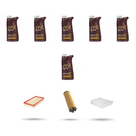Kit tagliando 3 FILTRI e 6L OLIO compatibile con Volvo C70 I 2.3 T5 180Kw dal 2002 al 2005