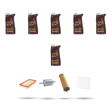 Kit tagliando 3 FILTRI e 6L OLIO compatibile con Volvo C70 I 2.4 20V Turbo 142Kw dal 1997 al 2005