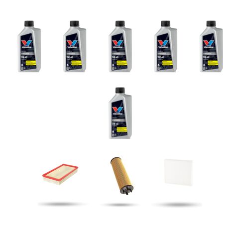 Kit tagliando 3 FILTRI e 6L OLIO compatibile con Volvo C70 I 2.4 20V Turbo 142Kw dal 1997 al 2005