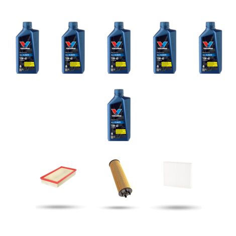 Kit tagliando 3 FILTRI e 6L OLIO compatibile con Volvo C70 I 2.5 20V 121Kw dal 1999 al 2005