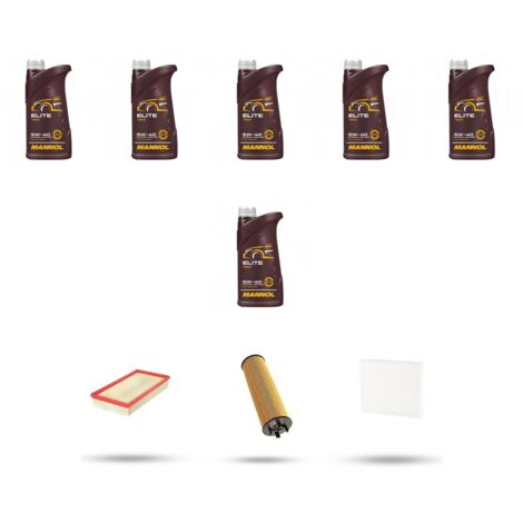Kit tagliando 3 FILTRI e 6L OLIO compatibile con Volvo C70 I 2.5 20V 121Kw dal 1999 al 2005