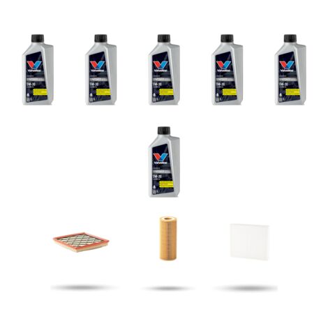 Kit tagliando 3 FILTRI e 6L OLIO compatibile con Volvo S60 II V60 Cross Country 2.0 132Kw dal 2013 al 2018