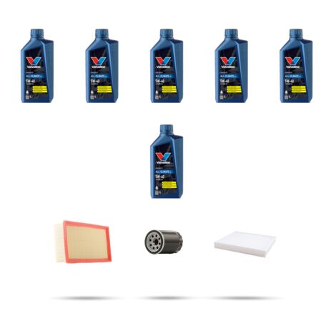 Kit tagliando 3 FILTRI e 6L OLIO compatibile con Volvo S70 2.0 120kw dal 1997