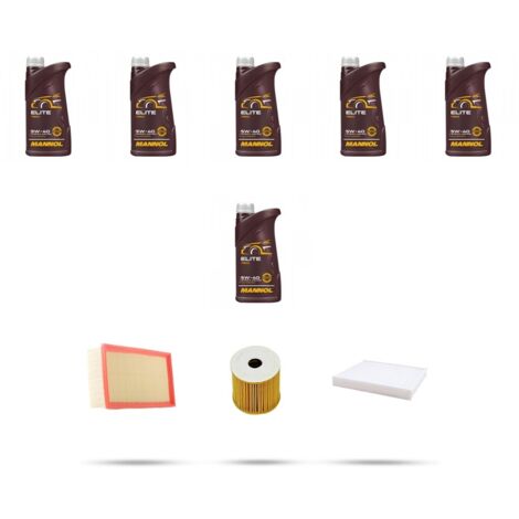 Kit tagliando 3 FILTRI e 6L OLIO compatibile con Volvo S70 2.0 20V T5 176kw dal 1997