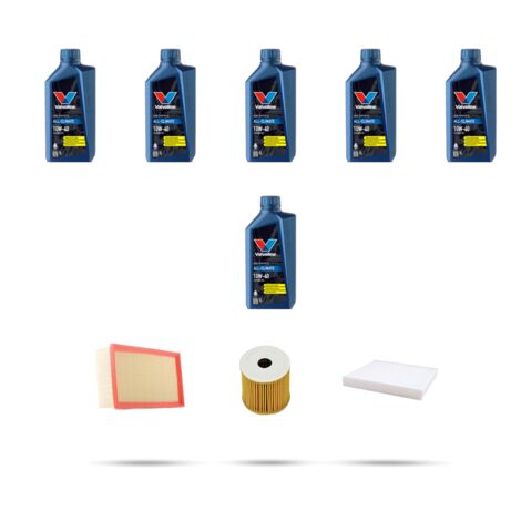 Kit tagliando 3 FILTRI e 6L OLIO compatibile con Volvo S70 2.0 20V T5 176kw dal 1997