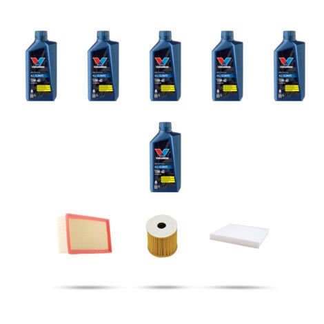 Kit tagliando 3 FILTRI e 6L OLIO compatibile con Volvo S70 2.0 20V Turbo 155kw dal 1997