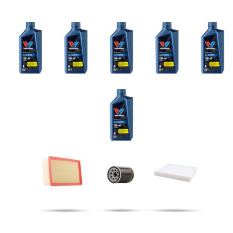 Kit tagliando 3 FILTRI e 6L OLIO compatibile con Volvo S70 2.5 20V 121kw dal 1998