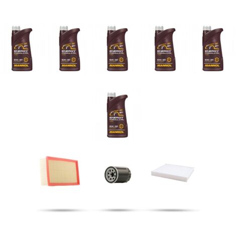 Kit tagliando 3 FILTRI e 6L OLIO compatibile con Volvo S70 2.5 20V 121kw dal 1998