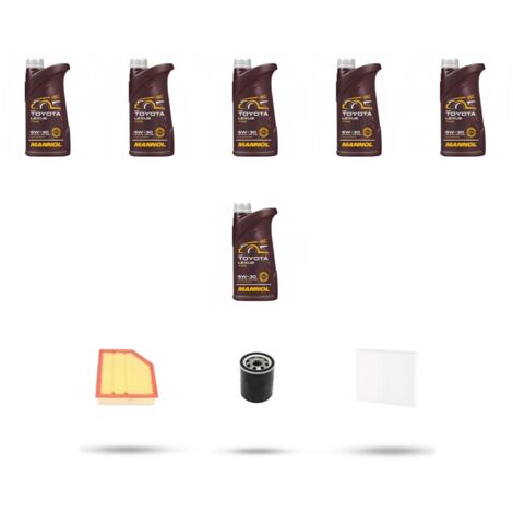Kit tagliando 3 FILTRI e 6L OLIO compatibile con Volvo S80 II 2.0 T5 177kw dal 2010