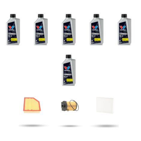 Kit tagliando 3 FILTRI e 6L OLIO compatibile con Volvo S90 II 2.0 B4 Mild-Hybrid 145Kw 2020