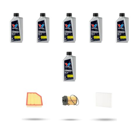 Kit tagliando 3 FILTRI e 6L OLIO compatibile con Volvo S90 II 2.0 T8 Polestar 233 dal 2018