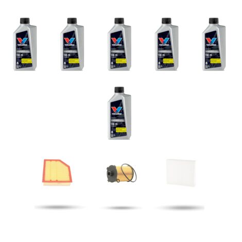 Kit tagliando 3 FILTRI e 6L OLIO compatibile con Volvo S90II/V90II 2.0 T5 187kw dal 2016