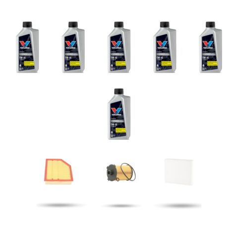 Kit tagliando 3 FILTRI e 6L OLIO compatibile con Volvo S90II/V90II 2.0 T5 Polestar 186kw dal 2017