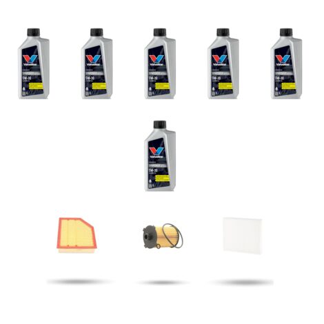 Kit tagliando 3 FILTRI e 6L OLIO compatibile con Volvo S90II/V90II 2.0 T8 Hybrid 340kw dal 2022