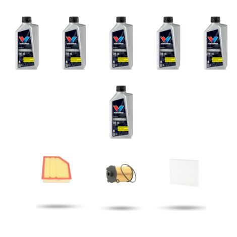 Kit tagliando 3 FILTRI e 6L OLIO compatibile con Volvo V60 2.0 T6 Polestar 270Kw dal 2016