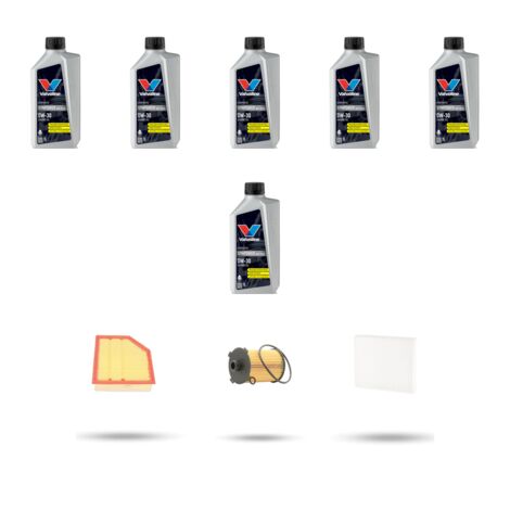 Kit tagliando 3 FILTRI e 6L OLIO compatibile con Volvo V60 II 2.0 T5 184kw Cross Country Dal 2018