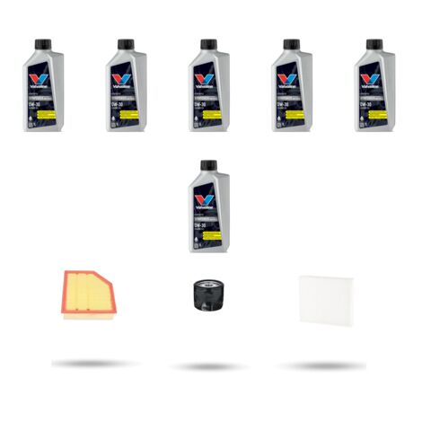 Kit tagliando 3 FILTRI e 6L OLIO compatibile con Volvo V60 II 2.0 T5 186kw Cross Country Dal 2019