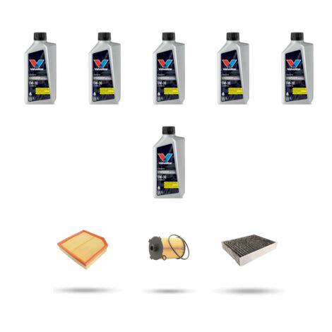Kit tagliando 3 FILTRI e 6L OLIO compatibile con Volvo XC40 2.0 T4 AWD 140Kw dal 2018