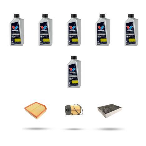 Kit tagliando 3 FILTRI e 6L OLIO compatibile con Volvo XC40 2.0 T5 AWD 182Kw dal 2011