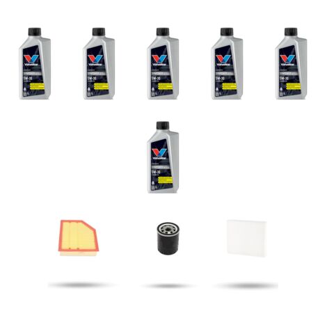 Kit tagliando 3 FILTRI e 6L OLIO compatibile con Volvo XC60 2.0 T5 177kw Dal 2010