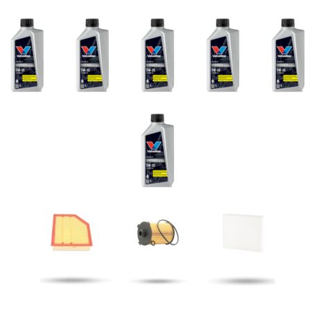 Kit tagliando 3 FILTRI e 6L OLIO compatibile con Volvo XC60 2.0 T6 225kw Dal 2013