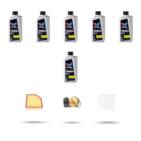 Kit tagliando 3 FILTRI e 6L OLIO compatibile con Volvo XC60 II 2.0 T4 140kw Dal 2018