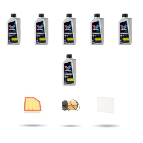 Kit tagliando 3 FILTRI e 6L OLIO compatibile con Volvo XC60 II 2.0 T5 183kw Dal 2017