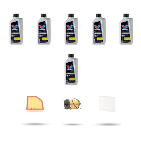 Kit tagliando 3 FILTRI e 6L OLIO compatibile con Volvo XC60 II 2.0 T5 184kw Dal 2017