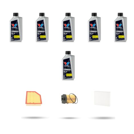 Kit tagliando 3 FILTRI e 6L OLIO compatibile con Volvo XC60 II 2.0 T6 228kw Dal 2017