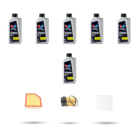 Kit tagliando 3 FILTRI e 6L OLIO compatibile con Volvo XC90 II 2.0 T5 183kw Dal 2015