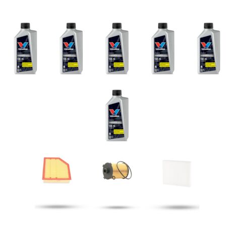 Kit tagliando 3 FILTRI e 6L OLIO compatibile con Volvo XC90 II 2.0 T8 Twin Engine 287kw Dal 2019