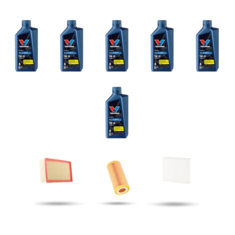 Kit tagliando 3 FILTRI e 6L OLIO compatibile con Vw Arteon (3H) 2.0 TsI 200kw Dal 2018