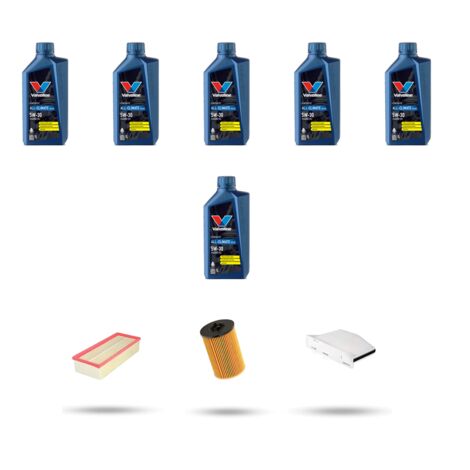 Kit tagliando 3 FILTRI e 6L OLIO compatibile con Vw CC (358) 3.6 FSI 220Kw dal 2012 al 2016