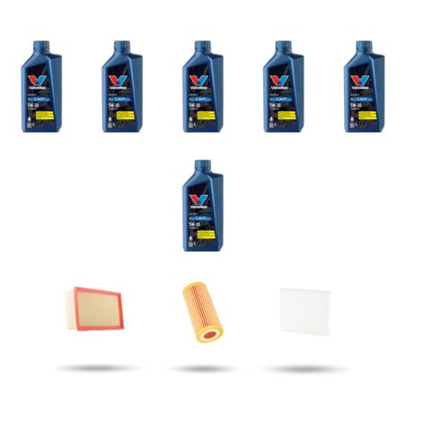 Kit tagliando 3 FILTRI e 6L OLIO compatibile con Vw Golf VII (5G1/BA5) 2.0 GTI 162kw Dal 2013
