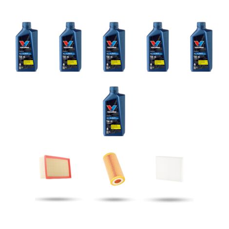 Kit tagliando 3 FILTRI e 6L OLIO compatibile con Vw Golf VII (5G1/BA5) 2.0 GTI 169kw Dal 2013