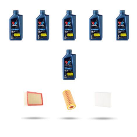 Kit tagliando 3 FILTRI e 6L OLIO compatibile con Vw Golf VII (5G1/BA5) 2.0 GTI 228kw Dal 2016