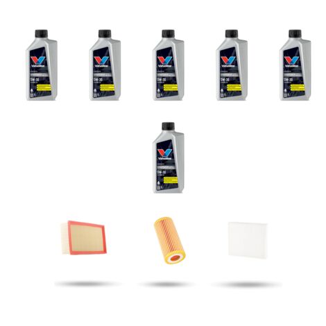 Kit tagliando 3 FILTRI e 6L OLIO compatibile con Vw Polo VI (AW) 2.0 GTI 152kw Dal 2017