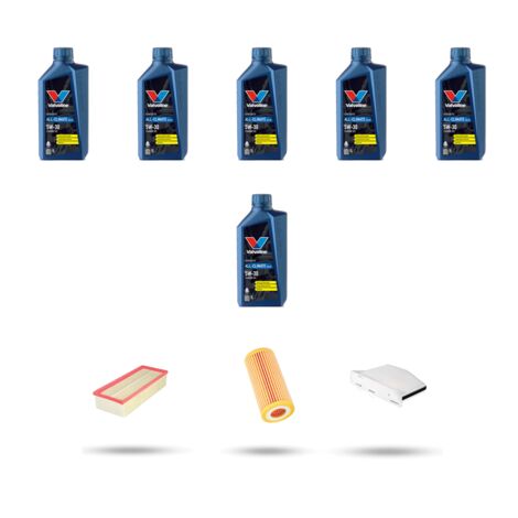 Kit tagliando 3 FILTRI e 6L OLIO compatibile con Vw Sharan II (7N) 2.0 TSI 162kw Dal 2015