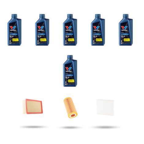 Kit tagliando 3 FILTRI e 6L OLIO compatibile con Vw Tiguan II (AD1) 2.0 TSI 162kw Dal 2016
