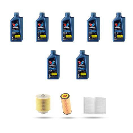 Kit tagliando 3 FILTRI e 7L OLIO compatibile con Audi A6 II (C6) 3.0 tfsi v6 213kw dal 2008 al 2011