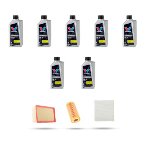 Kit tagliando 3 FILTRI e 7L OLIO compatibile con Audi Q3 (F3B,F3N) RSQ3 294kw dal 2019