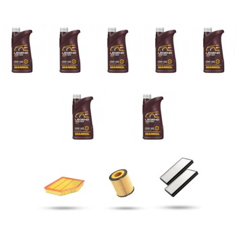Kit tagliando 3 FILTRI e 7L OLIO compatibile con Bmw serie 5 (E60/E61) 523i 140kw dal 2007 al 2010