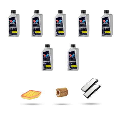 Kit tagliando 3 FILTRI e 7L OLIO compatibile con Bmw serie 5 (E60/E61) 530i 170kw dal 2003 al 2005