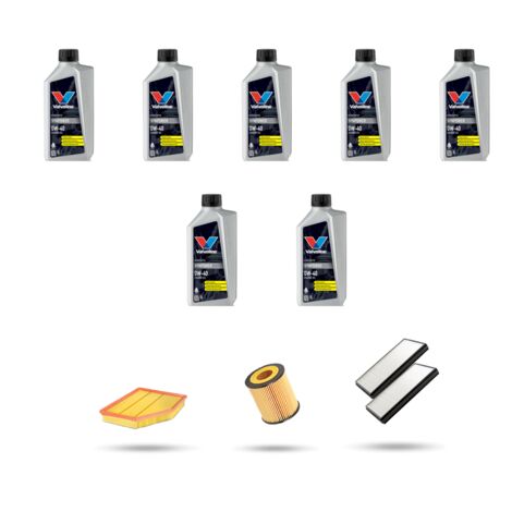 Kit tagliando 3 FILTRI e 7L OLIO compatibile con Bmw serie 5 (E60/E61) 530i 200kw dal 2007 al 2010