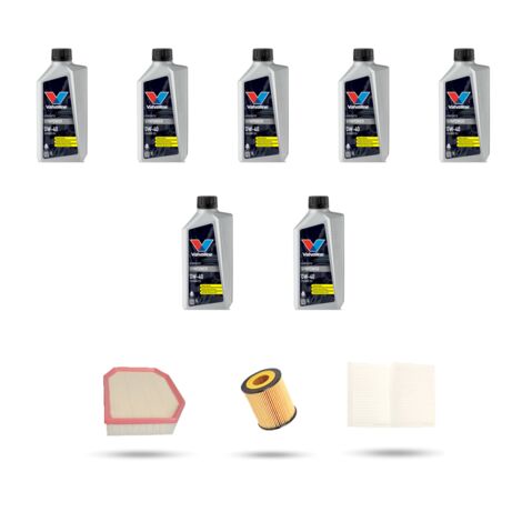 Kit tagliando 3 FILTRI e 7L OLIO compatibile con Bmw serie 5 (F10, F11, F18) 523I 150kw dal 2010