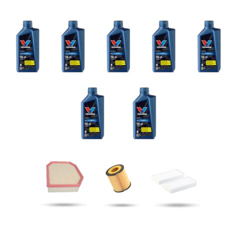 Kit tagliando 3 FILTRI e 7L OLIO compatibile con Bmw serie 5 (F10, F11, F18) 530i 200kw dal 2011