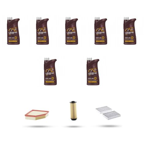 Kit tagliando 3 FILTRI e 7L OLIO compatibile con Bmw serie 5 (G30,G31,F90) 540i hybrid 245kw dal 2020